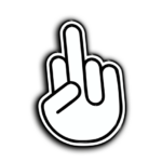 Mittelfinger_negativ Sticker